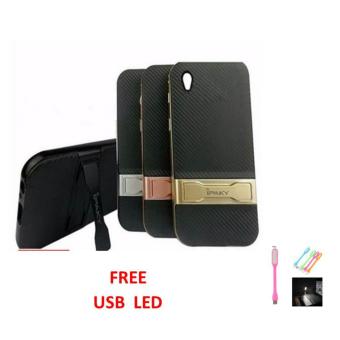 Gambar Ipaky Kick Stand Shockproof Dual Layer Back Case Cover for Oppo Neo9 (A37) + Free USB LED