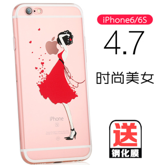 Gambar Iphone6 6Splus kepribadian silikon set Apple ID handphone shell