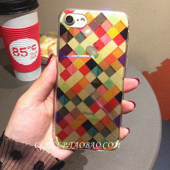 Gambar Iphone6s gemerlapnya seni warna kotak telepon shell