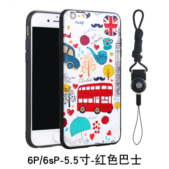 Gambar Iphone6s 6plus silikon lembut timbul apel shell telepon lengan pelindung