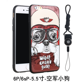 Gambar Iphone6s 6plus silikon lembut timbul apel shell telepon lengan pelindung