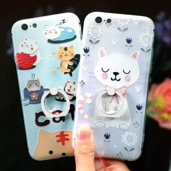 Gambar Iphone7 6Splus set menjatuhkan Drop all inclusive kucing kecil handphone shell