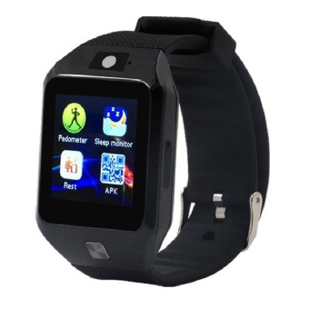 Jam tangan ponsel pintar DZ09S mendukung kartu SIM olahraga dansehat mengingatkan untuk IOS dan Android handphone terkini dz09(hitam)