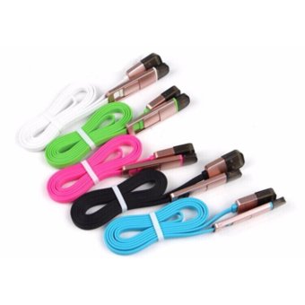 jireh Kabel data charger 2 in 1 Micro USB & iPhone 5 AppleLightning-random