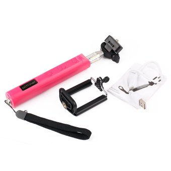 JOR Fashion Portble Extendable Bluetooth Phone Accessory Selfie Stick For Phone Camera Monopod for outerdoor for iPhone Samsung HTC Sony (Hot Pink)  