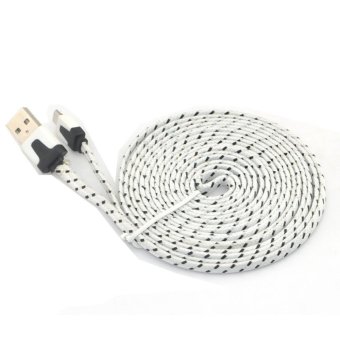 Gambar Kabel Data Tali Sepatu 3 Meter Micro USB   Putih
