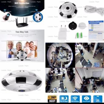 Kamera CCTV Ip Camera Panoramic V380 Fisheye Lens 360 Degree WifiHD Smartphone HP Handphone Android Ipad Iphone Blackberry XiaomiSamsung