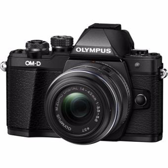 Kamera Olympus OMD EM10 Mark II Mirrorless Micro Four Thirds Digital Camera with Lensa 14-42mm EZ - Hitam  