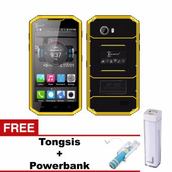 Kenxinda Ken Mobile W7 Pro - 16GB - IP68 - Kuning + Free Tongsis + Power Bank  