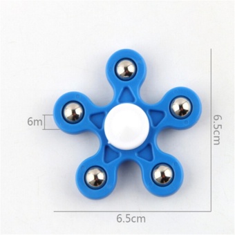 Gambar Kids Stress Relieve Tri Spinner Colorful Hand Spinner Fidget ToyAutism Blue   intl