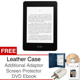 Kindle Paperwhite 4GB 300 ppi Ebook Reader Amazon Non Ads + Case + Screen Protector + Adaptor  
