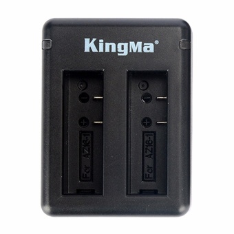 Gambar Kingma Dual Desktop Battery Charger For Xiaomi Yi 4K Mark II Ver.2Action Camera   Hitam