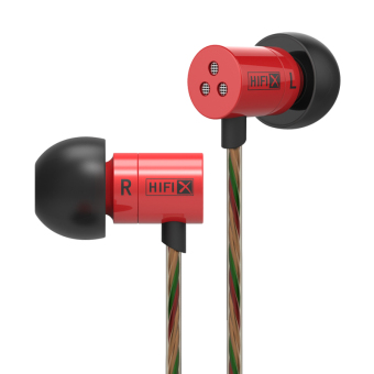 Gambar Knowledge Zenith Miniature In Ear Earphones Dynamic Driver 8.6mmwith Microphone   KZ HDS1   (Red)