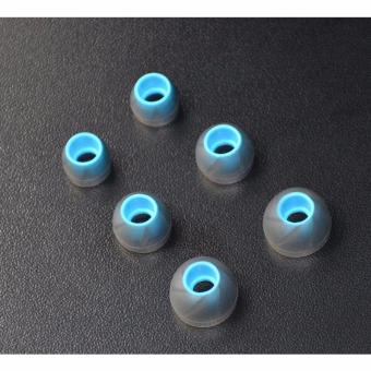 Gambar Knowledge Zenith Universal Earbuds Silicone Gel Tip Case 3 Size  Biru