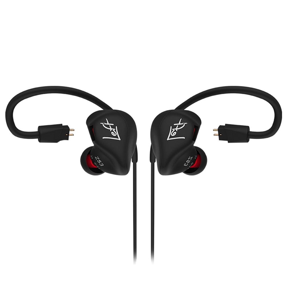 KZ ZS3 Hi Fi Stereo Logam In-Ear Wired Earphone-Hitam (Tanpa MIC)-Intl