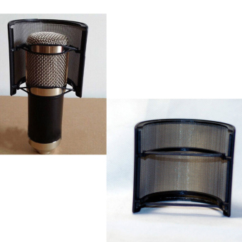 Lapis Ganda Rekaman Mikrofon Topeng Kaca Pop Filter Dengan Perisai Hitam Pebruari 2019 - 5 Lapis Ganda Rekaman Mikrofon Topeng Kaca Pop Filter Dengan Perisai Hitam - 5
