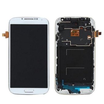 Gambar LCD Display Touch Screen Digitizer+Frame For Samsung Galaxy S4 i9505 White AI1G   intl