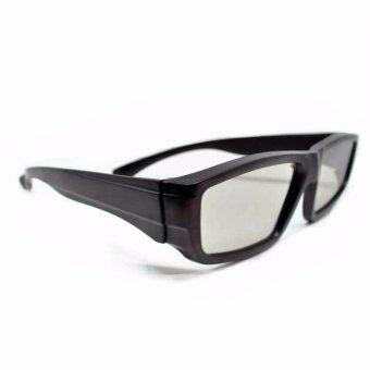 Gambar LCD Plastic Circular Polarized 3D Glasses Kacamata 3D for LG TV or Real 3D Cinema 3 Dimensi Nonton Televisi Film Aksesoris Kaca Mata Black Sunglasses Eyeglasses Frame Material Plastik Ringan Mudah Dipakai Stylish Design   Hitam