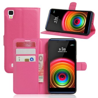 Gambar Leather Flip Cover Protective Case For LG X Power (Rose Red)   intl