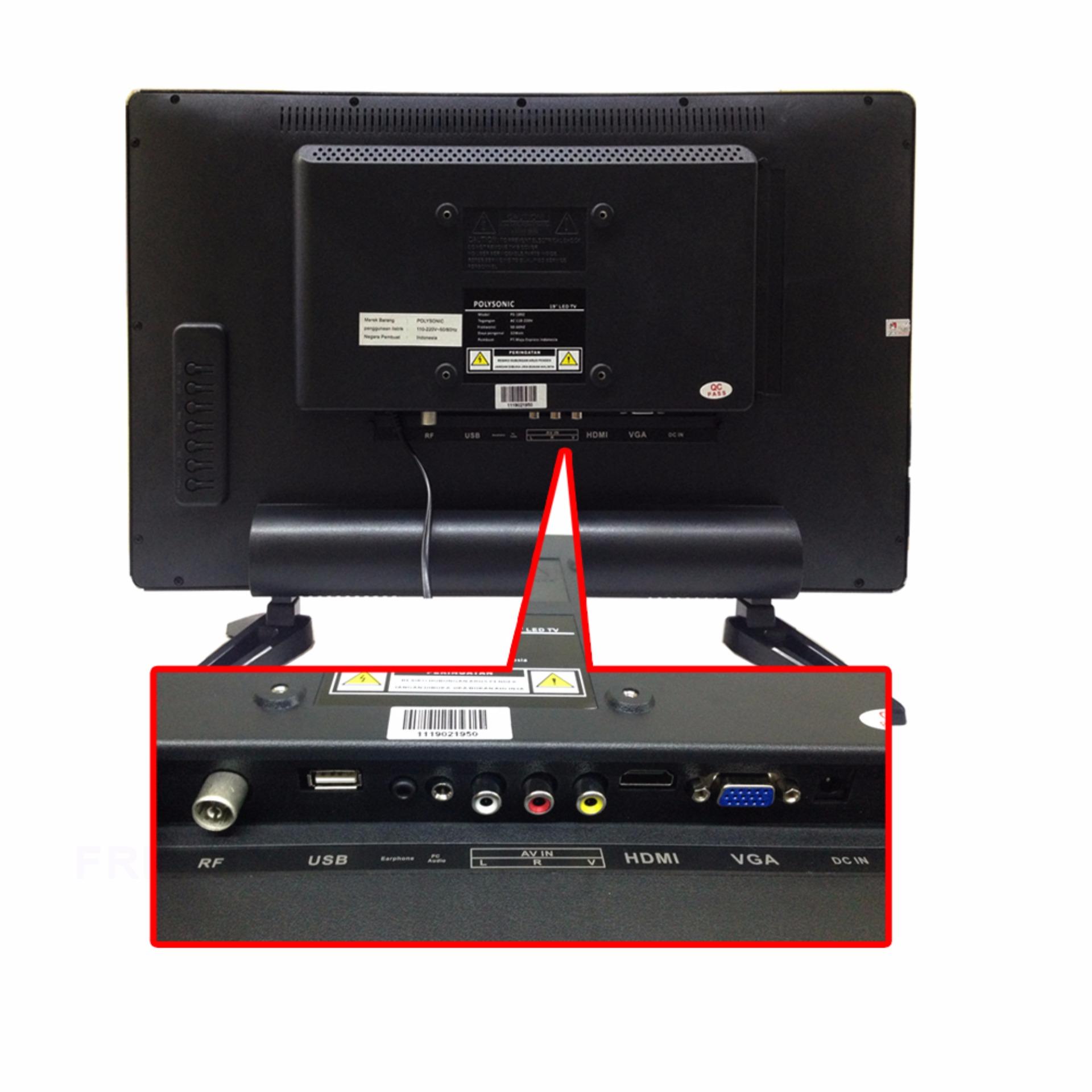 ... LED TV 22 inch Polysonic PS2295 Wide - Hitam ...