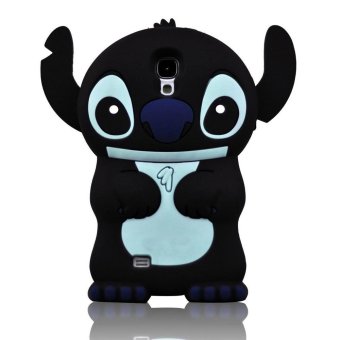 Gambar Leegoal Black Lilo and Stitch with Movable Ears Silicone Rubber Soft Case Cover for Samsung Galaxy Note II GT N7100   intl