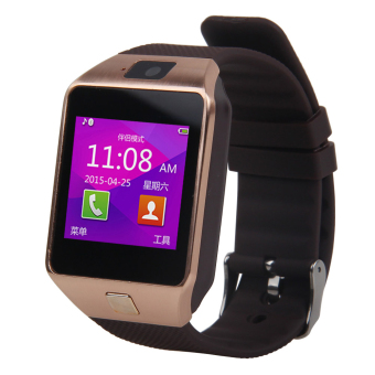 Gambar Leegoal Bluetooth jam tangan pintar GSM kartu SIM untuk Android telepon (coklat)   ???? ??????   ???? ??????
