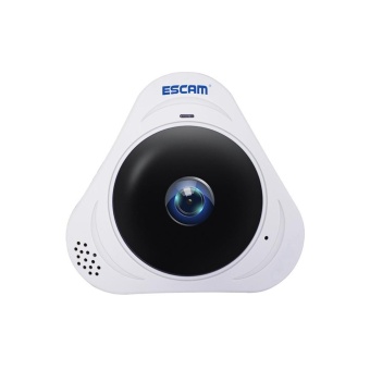 Gambar leegoal Escam Q8 360 Degree Fisheye Panoranic 960P HD H.264 Wifi Wireless Infrared IP Camera With Two Way Audio, Night Vision, Motion Detection And TF Card Slot (White) (UK HK IN)   intl