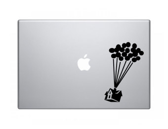 Gambar Leegoal hitam ke rumah stiker vinil seni pelindung kulit untuk Apple Macbook Laptop   Internasional