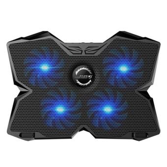 Gambar leegoal KOBWA Laptop Cooler Cooling Pad Stand Ultra quiet Gaming Notebook Cooler For 15.6 17 Inch Laptops With 1200 RPM 4 Fans, Dual USB Port And Multi Tilt Angle Option.(Blue)   intl