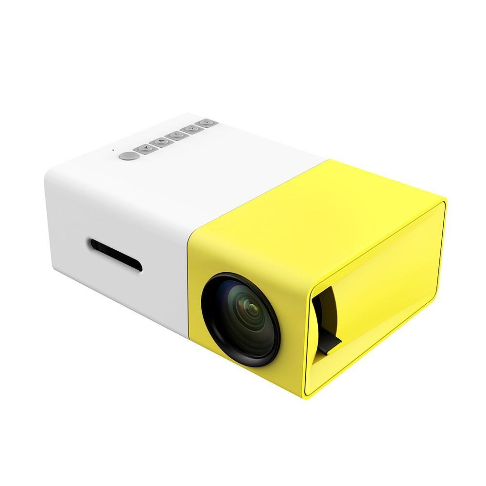 leegoal (UK)Multimedia Portable LED Projector With PC Laptop USB/SD/AV/HDMI Input Pocket Projector For Video Movie Game Home Entertainment Projetor With Remote Control,Idea For Kids/Children Gifts(Quality Guaranteed) (Yellow White) - intl