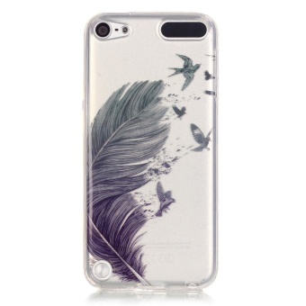 Gambar Lembut IMD TPU Cover untuk iPod Touch 6 Touch 5 bulu pola
