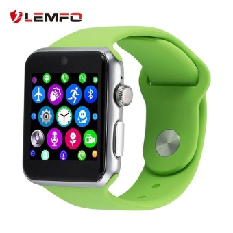 Gambar LEMFO LF07 Bluetooth Smart Watch Support SIM Card Camera Remote Smart Watch green   intl