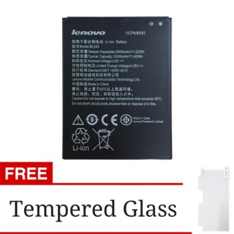 Gambar Lenovo Baterai Battery BL243 For Lenovo A7000   Black + GratisTempered Glass
