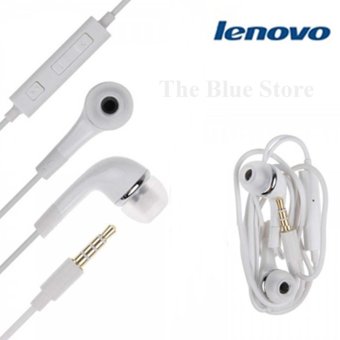 Gambar Lenovo Earphone Stereo Mega Bass White 3.5mm   Original
