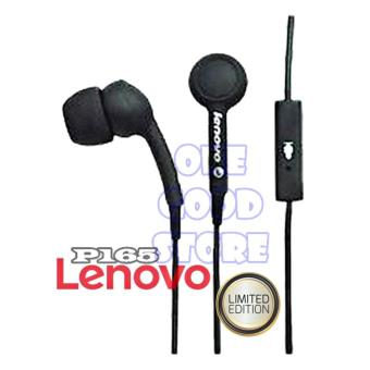 Gambar Lenovo In Ear P165 Original Super Bass Headset Audio Voice InUniversal Suport Smartphones Black