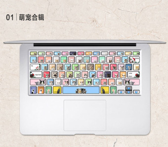Gambar Lenovo v310 15isk notebook komputer kartun stiker keyboard membran