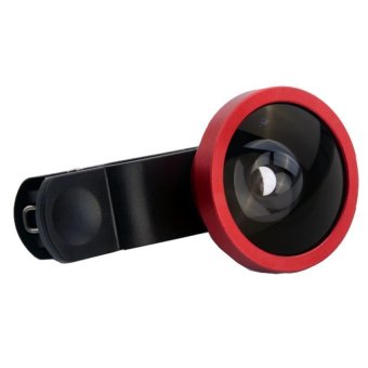 Gambar Lensa Superwide Quality Universal Clip Lens Super Wide 0.4x   235Degree   untuk Universal Smartphone Merah