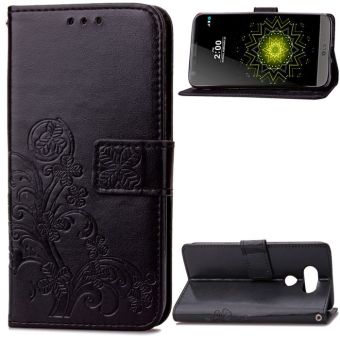 Gambar Lg g5 h830 g5 empat daun semanggi timbul dompet ponsel lengan pelindung
