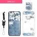 Gambar Lovely 3D Painting Front Full Cover Color Tempered Glass CaseScreen Protector Film + Back Cartoon TPU Case For OPPO A57   intl