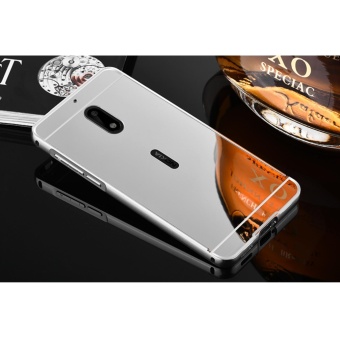 Luxury Mirror Bumper Anti-Scratch Bright Protective Case For Nokia 6(Silver) - intl  