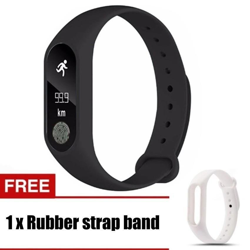 M2 Gelang Heart Rate Monitor Smart Jam Olahraga Pengingat Smart Gelang For IOS And Android