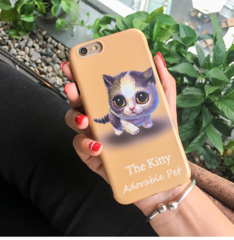 Gambar Mata besar kucing iPhone7 7Plus lucu Apple telepon shell