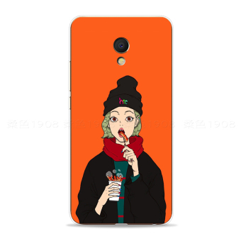 Gambar Meizu e2 kepribadian gadis merah timbul shell telepon soft cover
