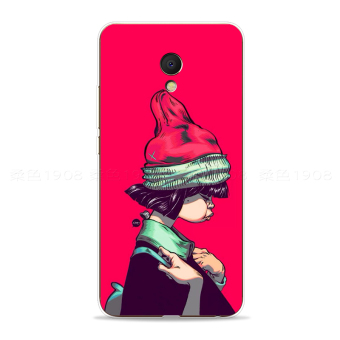 Gambar Meizu e2 kepribadian gadis merah timbul shell telepon soft cover