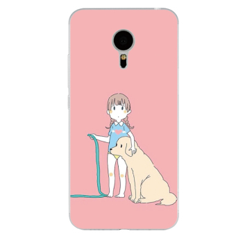Gambar MEIZU Mx4 MX5 MX6 Jepang Dan Korea Selatan Merah Muda Perempuan Amerika Serikat Gadis Lanyard Soft Shell