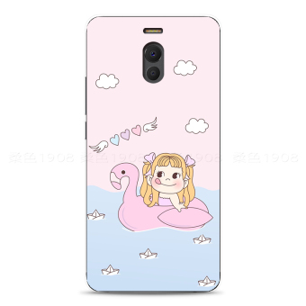 Gambar Meizu note6 jepang dan korea selatan angin merah muda timbul asli telepon shell soft cover