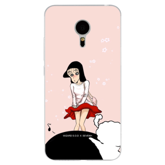 Gambar Meizu pro5 pro6plus lucu chibi maruko gadis lanyard telepon shell soft cover