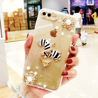 Gambar Meizu pro6 pro6 kepribadian zebra cincin dengan lanyard silikon set ponsel shell