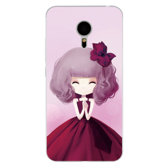 Gambar MEIZU Pro6s Lucu Kartun Bunga Lanyard Soft Handphone Shell Lengan Silikon