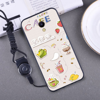 Gambar Meizu silikon rose floral bintang lengan pelindung shell telepon